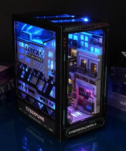 book nook cyberpunk world diy houten